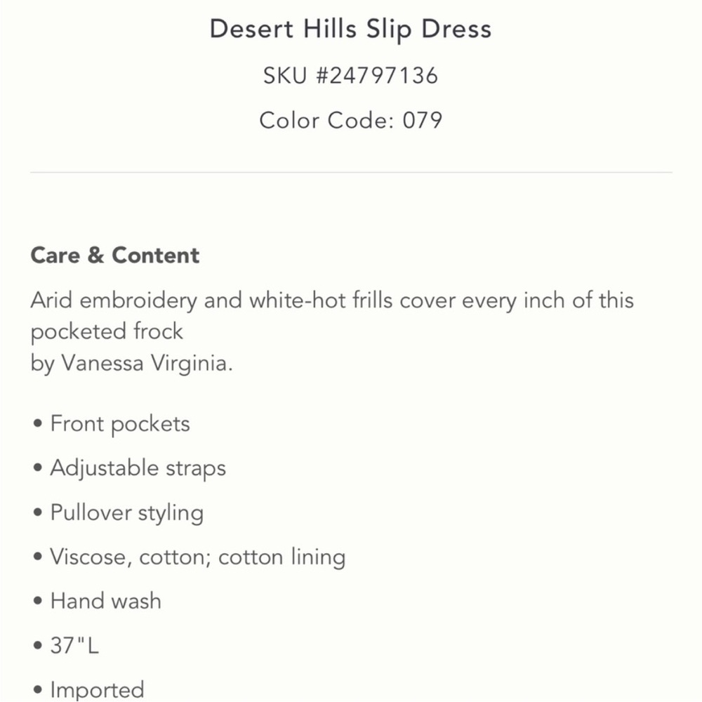 Anthropologie Desert Hills Slip Dress - Picture 4 of 4